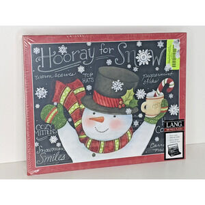 NEW LANG 500 PIECE PUZZLE 18X24 SNOWMAN HOORAY FOR SNOW SEALED